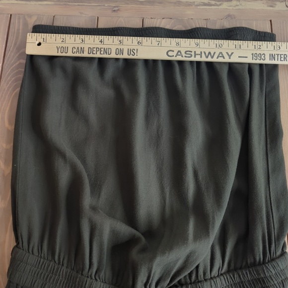 Aritzia Azure Skies Tabata Olive Strapless Jumpsuit - Picture 6 of 11